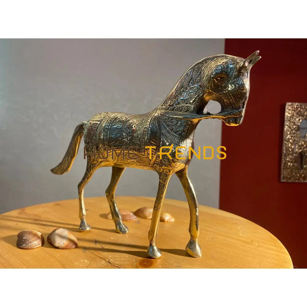 Handcrafted Gold Small Horse Sculptures & Monuments