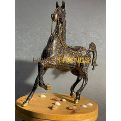 Handcrafted Multi Color Bunki Large Brass Horse Sculptures & Monuments