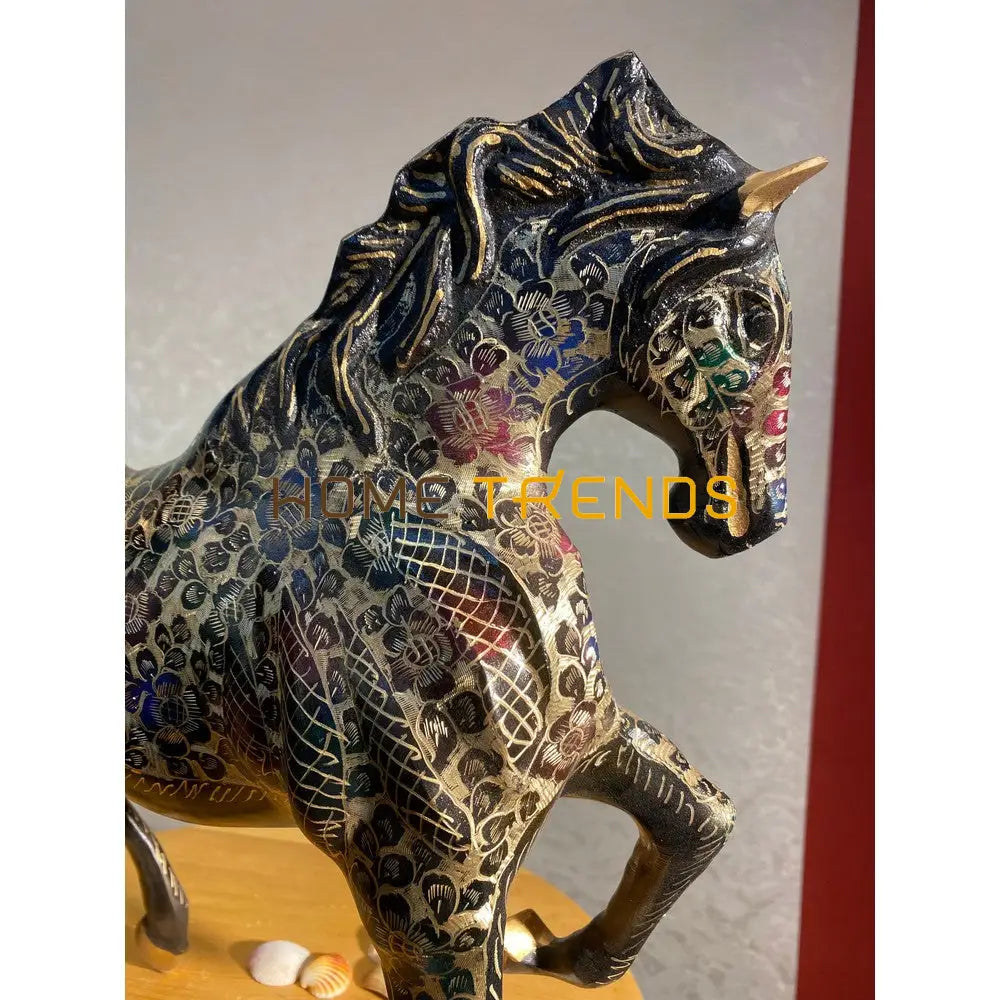 Handcrafted Multi Color Large Brass Horse Sculptures & Monuments