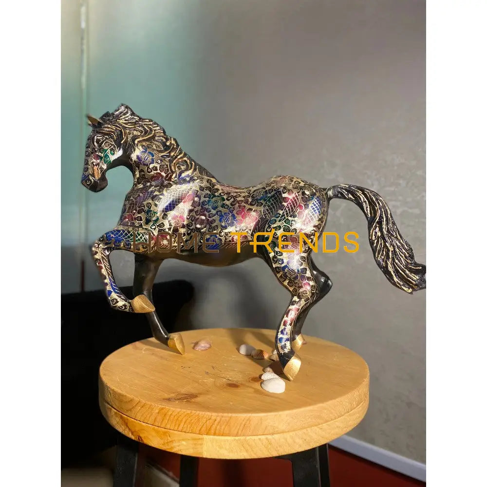 Handcrafted Multi Color Large Brass Horse Sculptures & Monuments