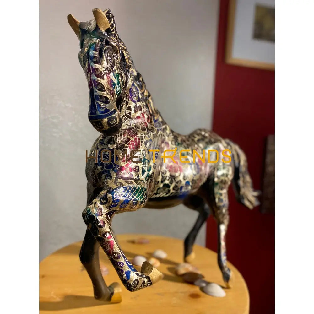 Handcrafted Multi Color Large Brass Horse Sculptures & Monuments