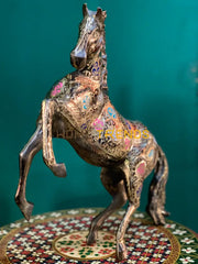 Handcrafted Multicolor Large Brass Dancing Horse Sculptures & Monuments