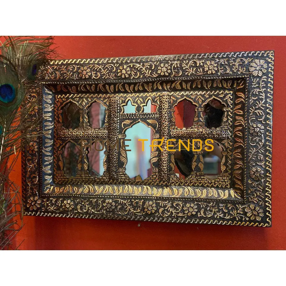 Handcrafted Small Copper Baradari Wall Mirrors