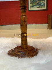 Handmade Wooden Carving 18 Floral Design Table Accent Tables