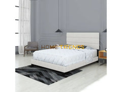 Harrianna White Linen Upholstered Platform Bed