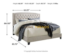 Jerary Upholstered Bed with Tufted Headboard