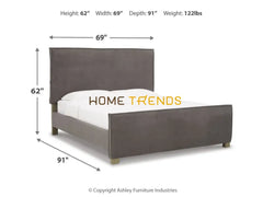 Krystanza Upholstered Panel Bed