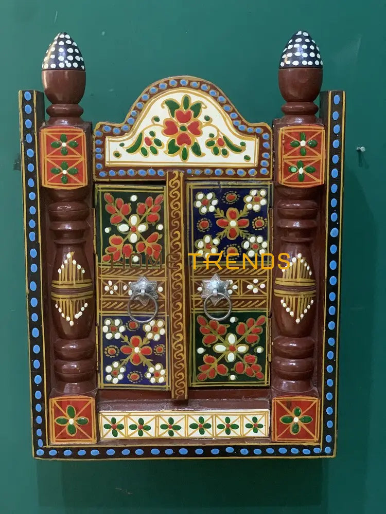 Kundol Swati Solid Wood Hand Carved Door Key Hanger hometrends