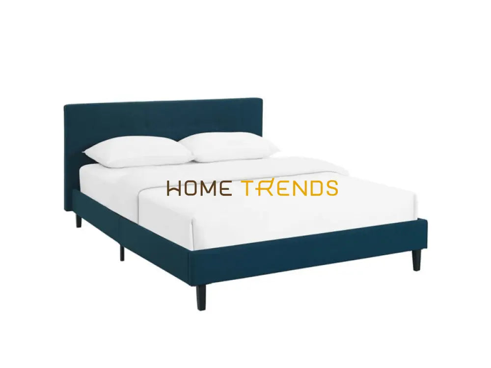 Linnea Azure Fabric Platform Bed