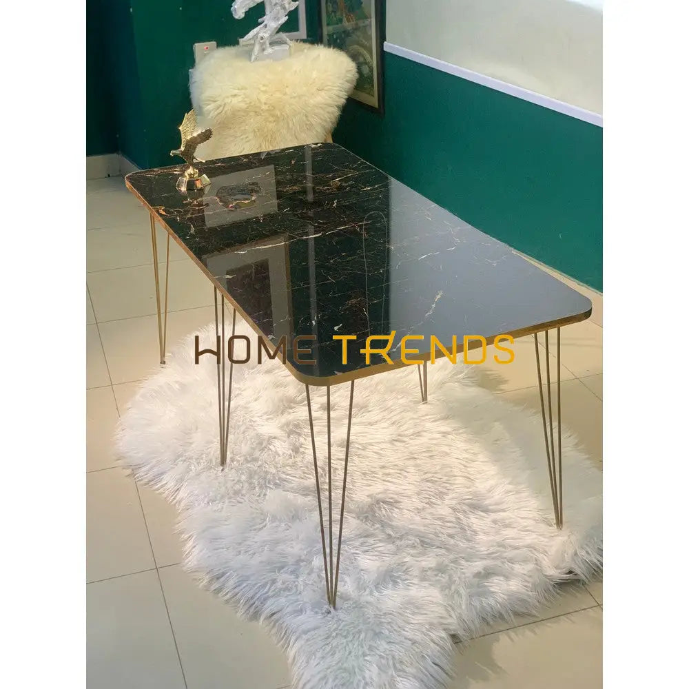 Luxe Black And Gold Lines Centre Table Nesting Tables