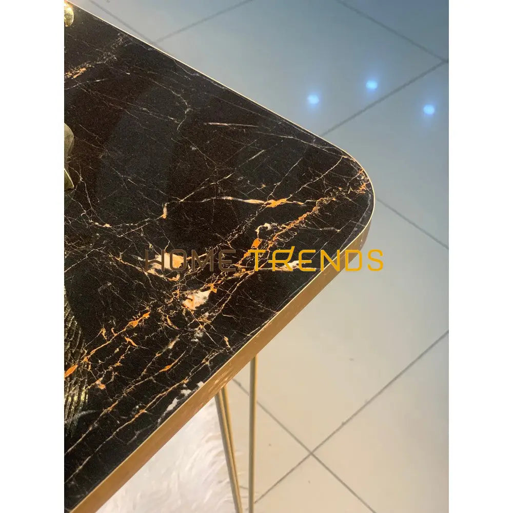 Luxe Black And Gold Lines Centre Table Nesting Tables