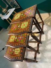 Swati Solid Wood Hand Painted Nesting Table Set Of 4 Tables