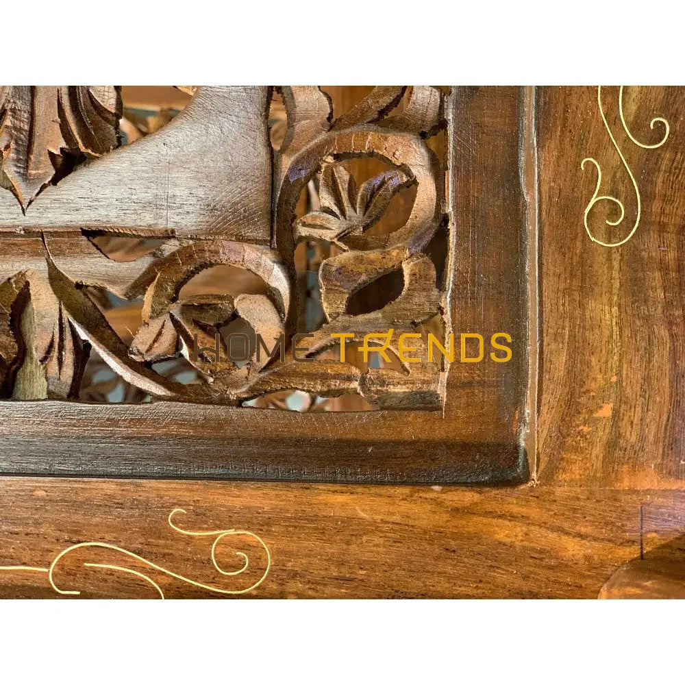 Margaret Solid Wood Diamond Tea Trolley