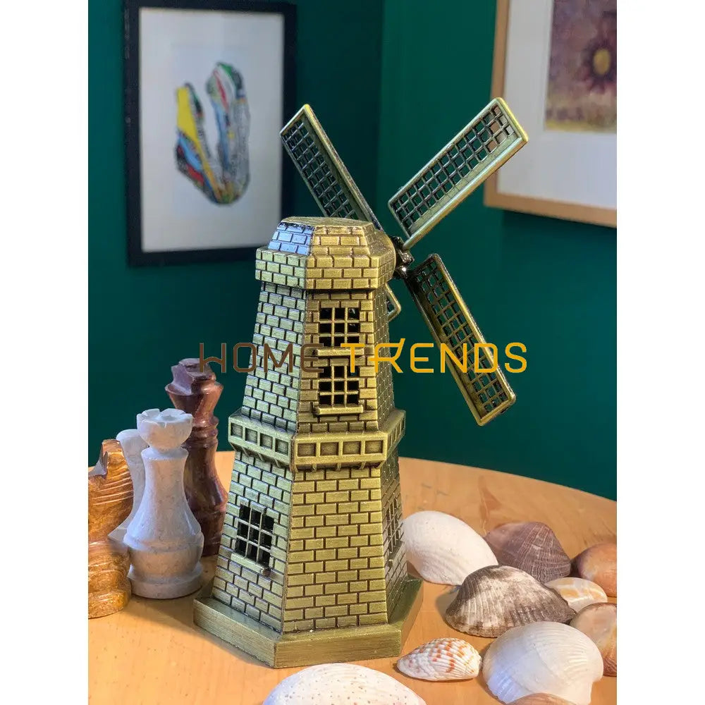 Metal Holland Windmill Model Sculptures & Monuments