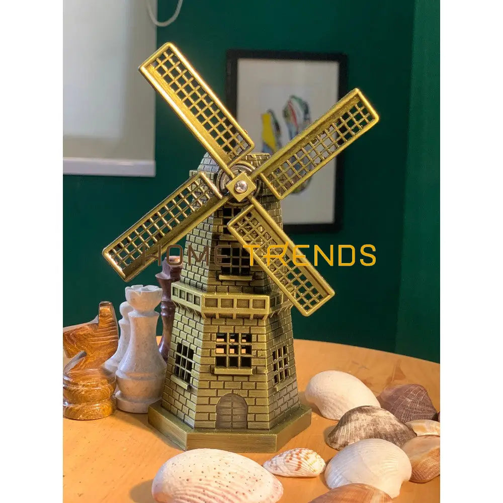 Metal Holland Windmill Model Sculptures & Monuments