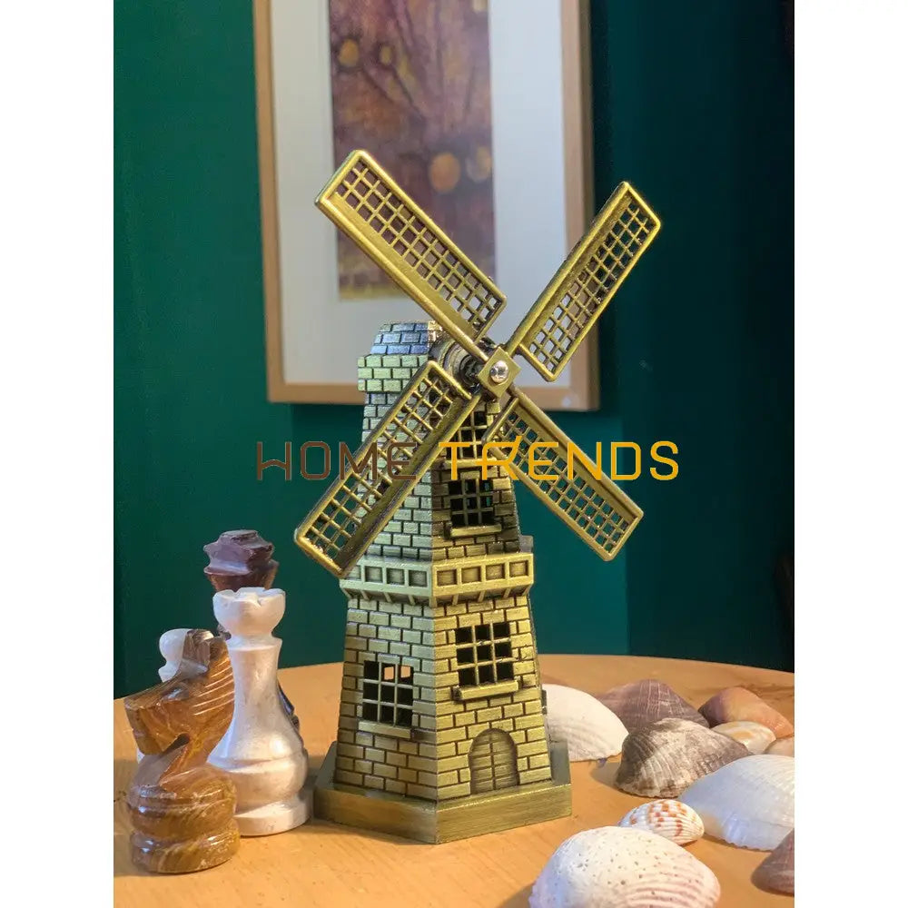 Metal Holland Windmill Model Sculptures & Monuments