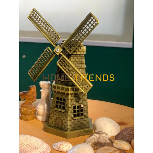 Metal Holland Windmill Model Sculptures & Monuments