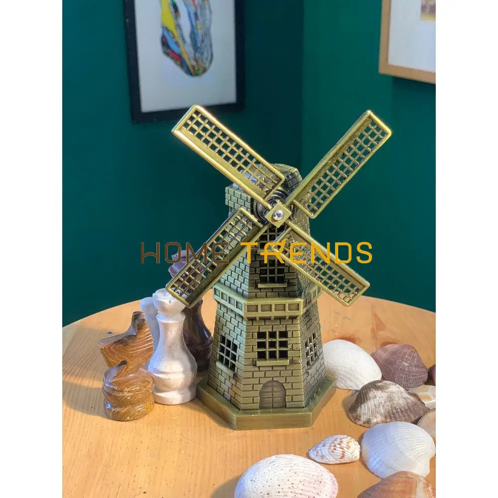 Metal Holland Windmill Model Sculptures & Monuments