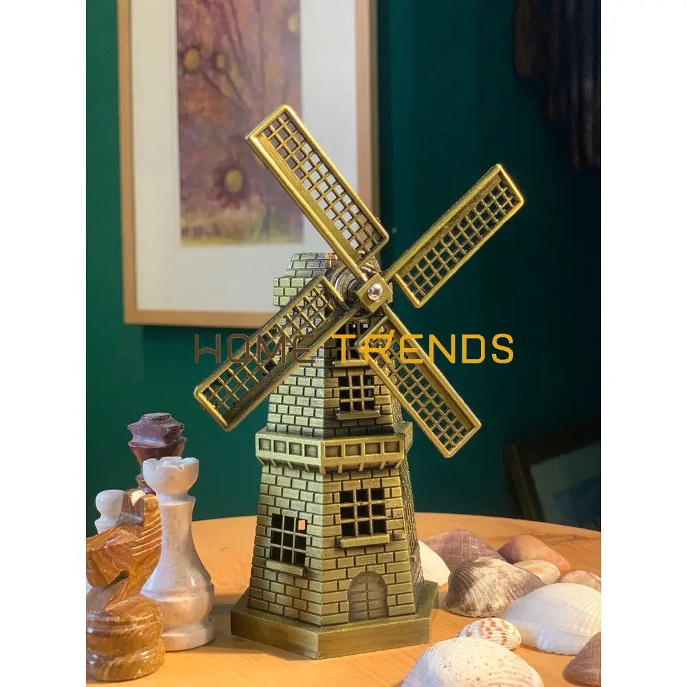 Metal Holland Windmill Model Sculptures & Monuments