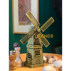 Metal Holland Windmill Model Sculptures & Monuments