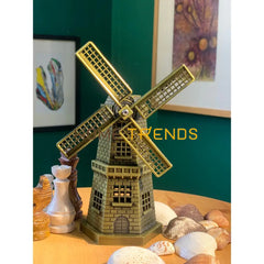 Metal Holland Windmill Model Sculptures & Monuments
