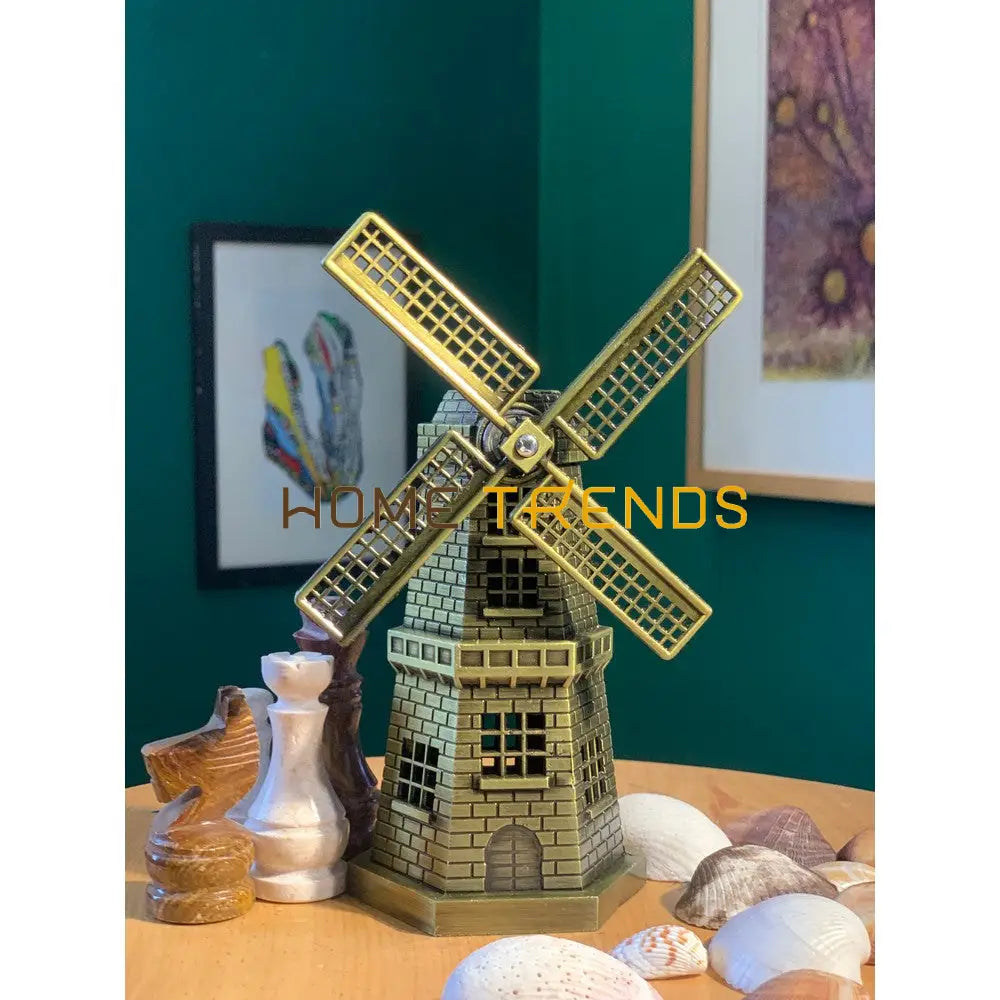 Metal Holland Windmill Model Sculptures & Monuments