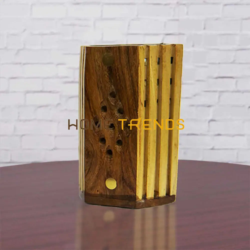 Narrow Light And Dark Brown Traditional Vase Vases