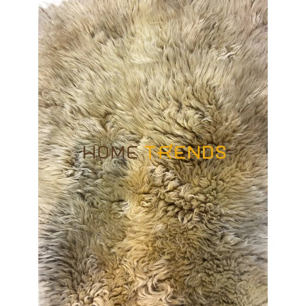Natural Brown Sheepskin Medium Area Rug