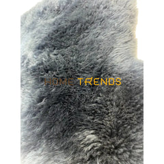 Natural Gray Sheepskin Medium Area Rug