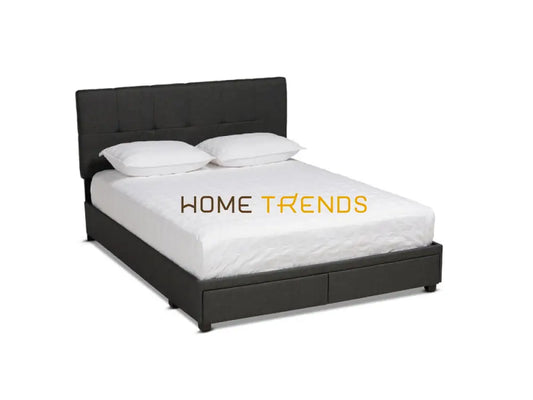 Netti Gray 2-Drawer Platform Upholstered Storage Bed