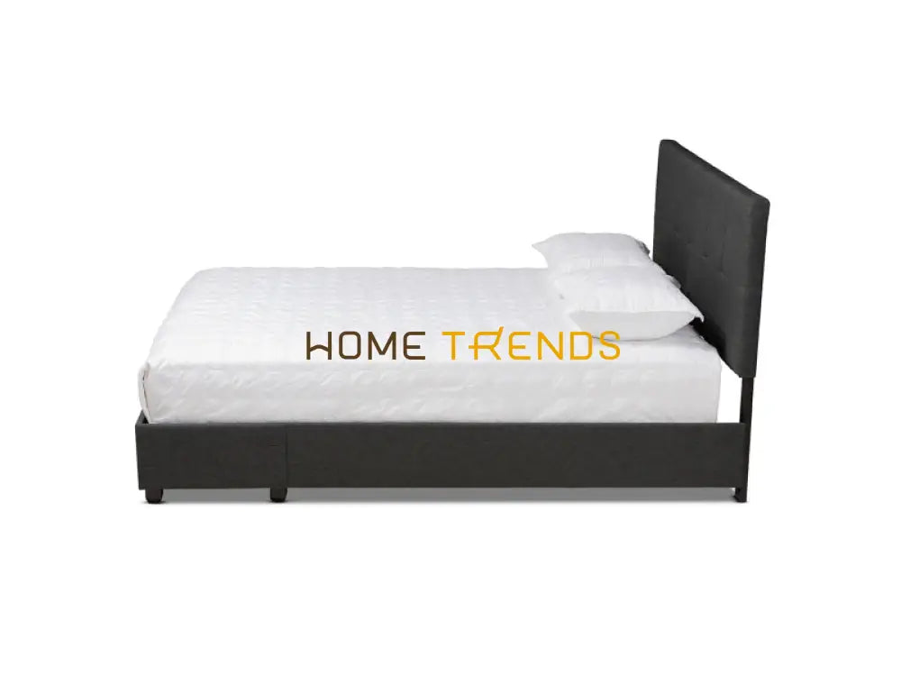 Netti Gray 2-Drawer Platform Upholstered Storage Bed