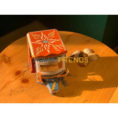 Orange And Blue Truck Art Rickshaw Sculptures & Monuments