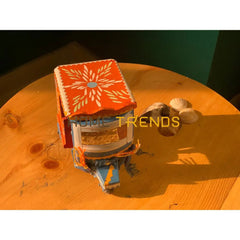 Orange And Blue Truck Art Rickshaw Sculptures & Monuments