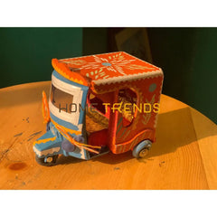 Orange And Blue Truck Art Rickshaw Sculptures & Monuments