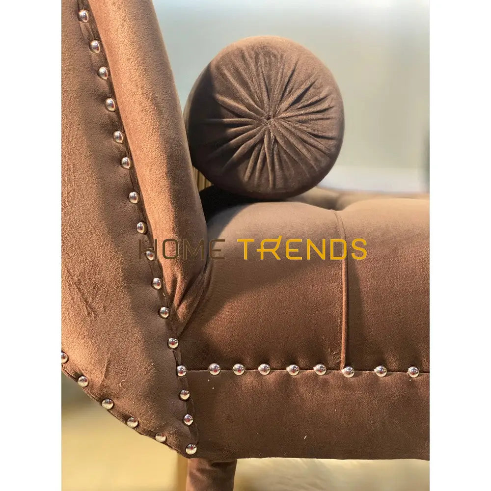 Oxford Brown Velvet Bench Benches & Stools