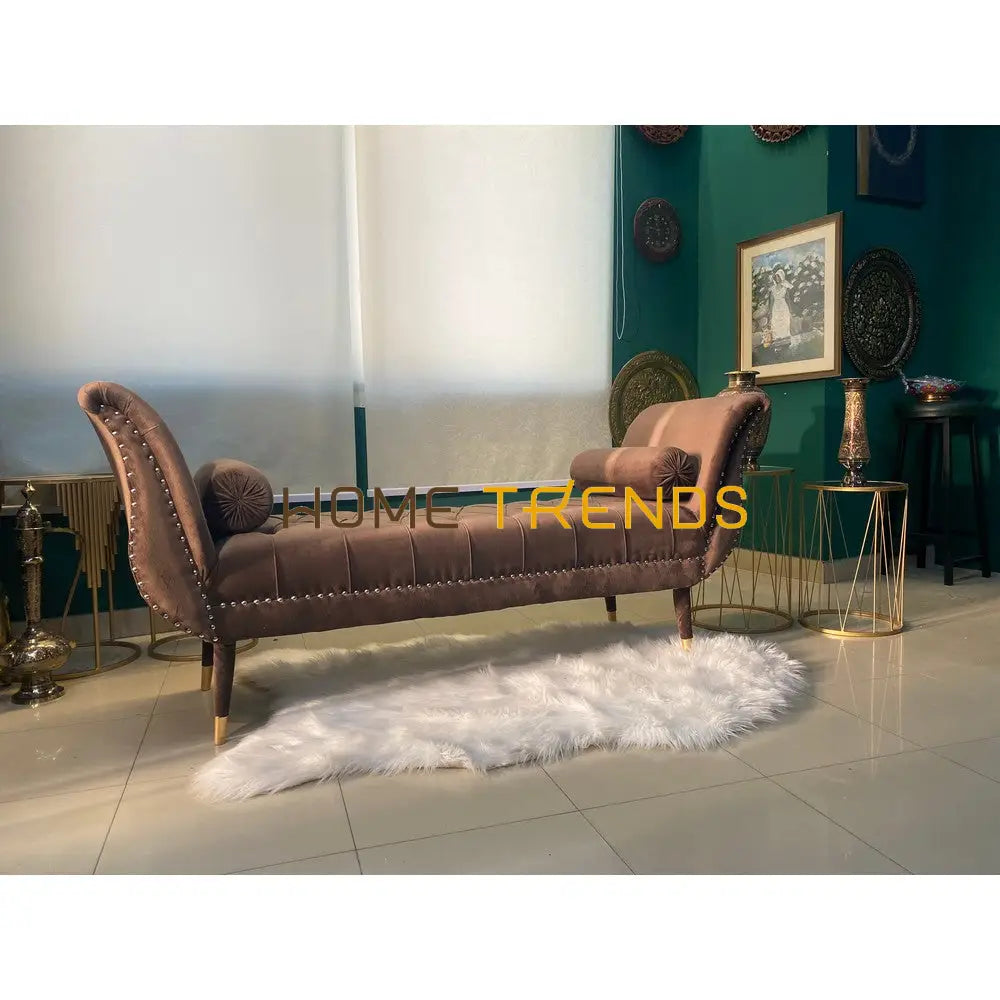 Oxford Brown Velvet Bench Benches & Stools