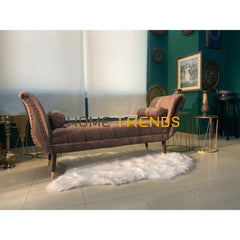 Oxford Brown Velvet Bench Benches & Stools