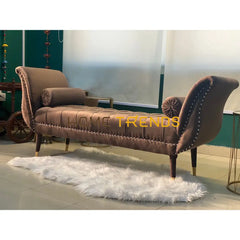 Oxford Brown Velvet Bench Benches & Stools