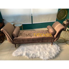Oxford Brown Velvet Bench Benches & Stools