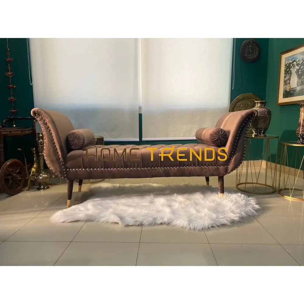 Oxford Brown Velvet Bench Benches & Stools