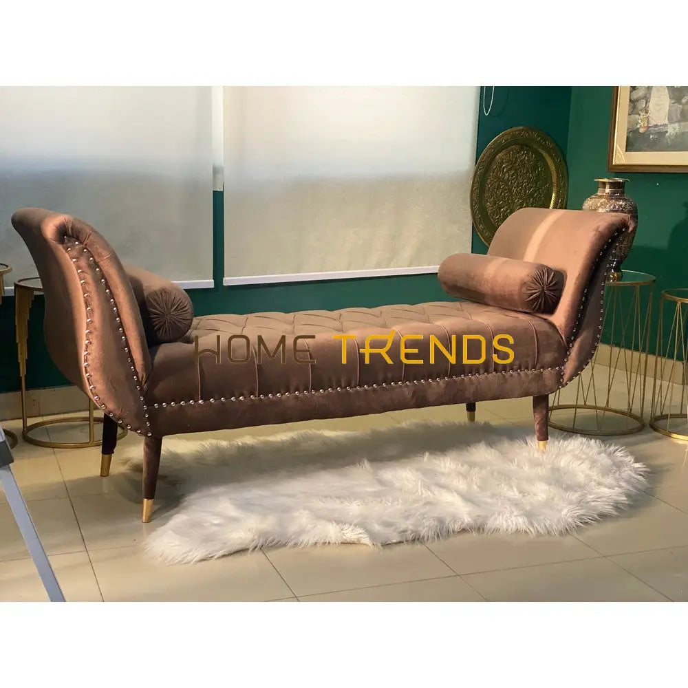 Oxford Brown Velvet Bench Benches & Stools