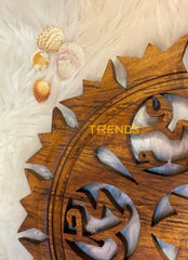 Panjtan Pak Names 13.5 Wooden Wall Hanging Plate Plates