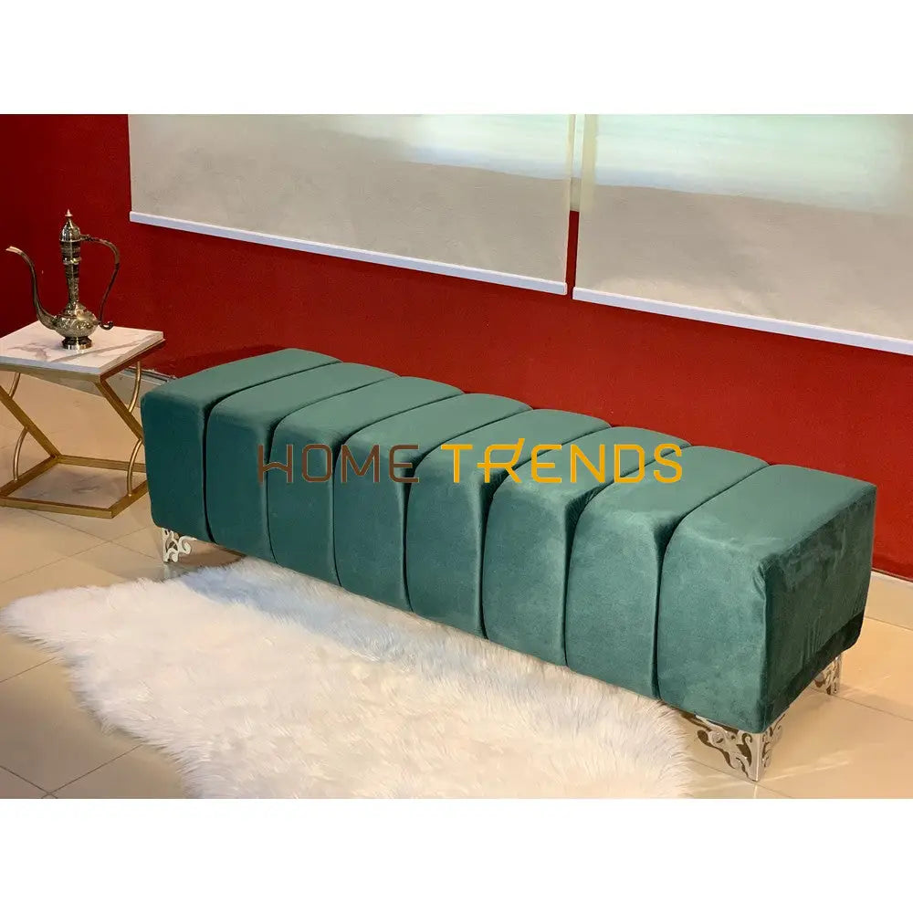 Passions Black Velvet Bench Green Benches & Stools