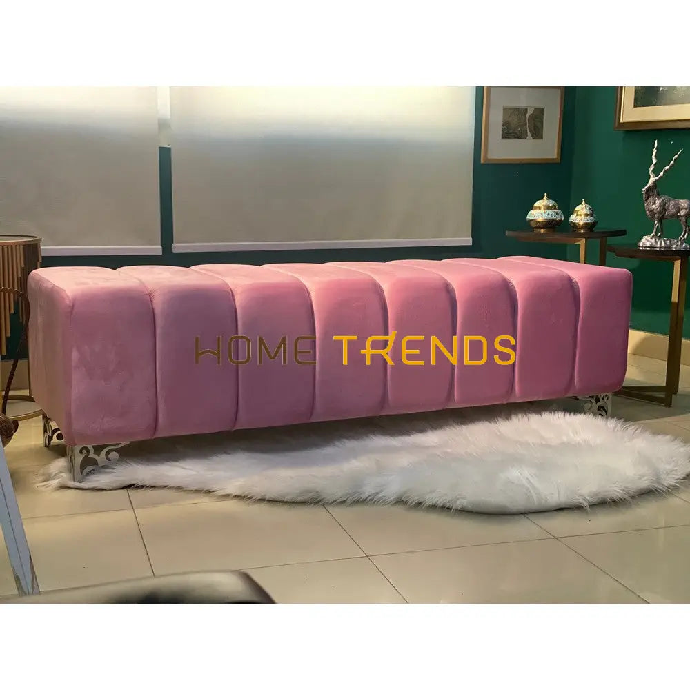 Passions Black Velvet Bench Pink Benches & Stools