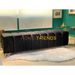 Passions Green Velvet Bench Black Benches & Stools
