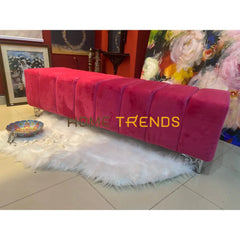 Passions Hot Pink Velvet Bench Benches & Stools