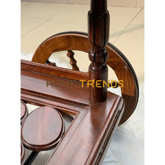 Pebblo Hand Carved Tea Trolley