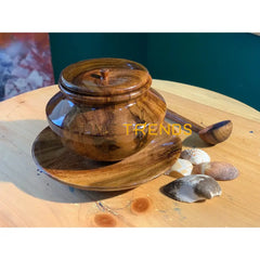 Plain Wooden Sugar Pot Pots