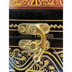 Rectangular Black And Gold Naqshi Jewelry Box Boxes