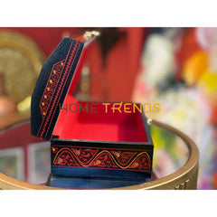 Rectangular Red And Black Naqshi Jewelry Box Boxes